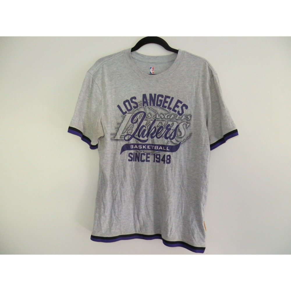 NBA Los Angeles Lakers Since 1948 Men's Graphic T-Shirt Grey/Purple Size L